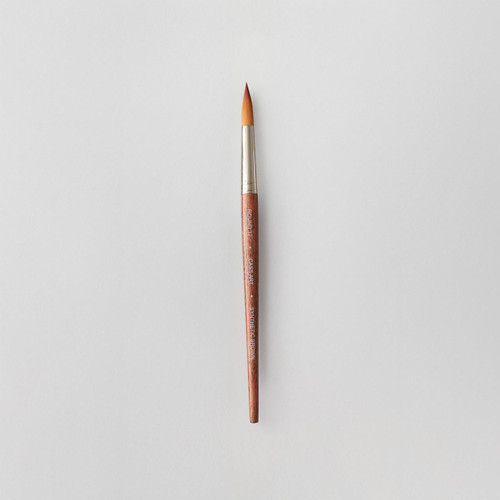  Cass Art Artists' Synthetic Brown Short Handle Brush Round Size 12 