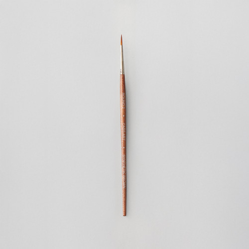 Cass Art Artists' Synthetic Brown Short Handle Brush Round Size 2