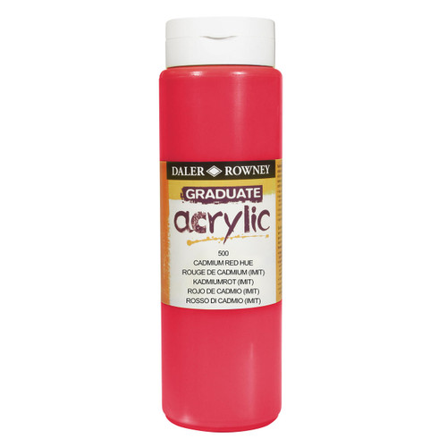  Daler Rowney Graduate Acrylic 500ml Cadmium Red (Hue) 
