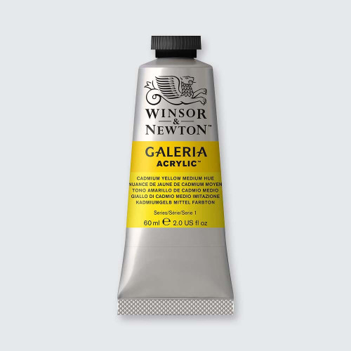  Winsor & Newton Galeria Acrylic Tube 60ml Cadmium Yellow Medium Hue 