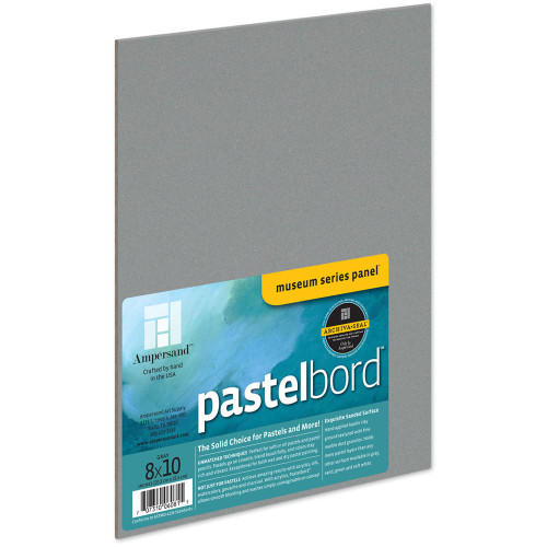  Ampersand Pastelbord Panel 3mm Depth 20.3 x 25.4cm Gray 