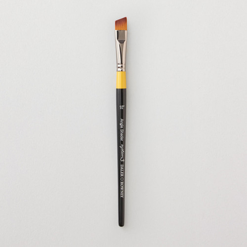  Daler Rowney System 3 Short Handle Angle Shader 1/2 inch Brush 