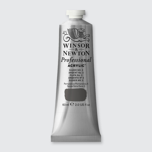  Winsor & Newton Professional Acrylic Colour 60ml Silver No. 2 