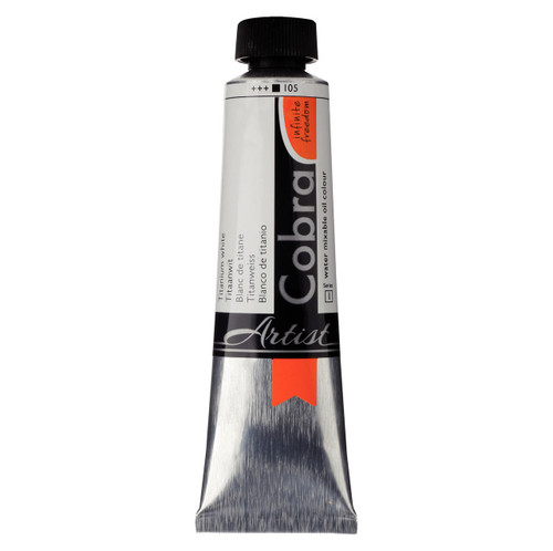  Cobra Artist Watermixable Oil Colour 40ml Titanium White 105 