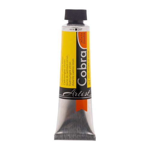  Cobra Artist Watermixable Oil Colour 40ml Cadmium Yellow Lemon 207 