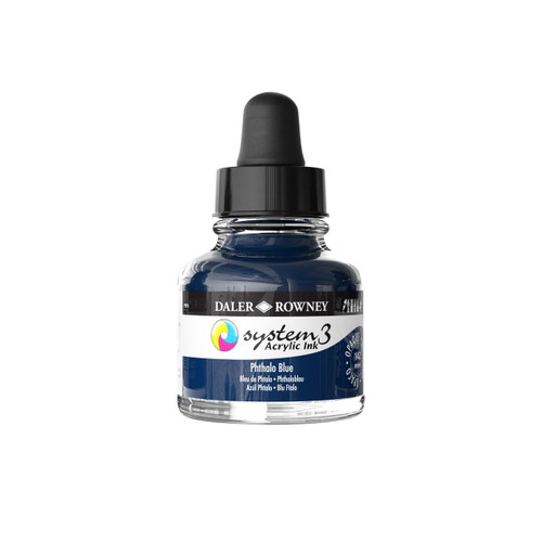  Daler Rowney System 3 Inks 29.5ml Phthalo Blue 