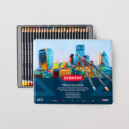  Derwent Procolour Tin Assorted Colours Set of 24 