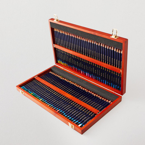 Derwent Inktense Wood Box Assorted Colours Set of 72 | Cass Art