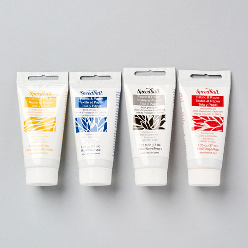 Speedball Basic Fabric Block Printing Ink 1.25oz Set 