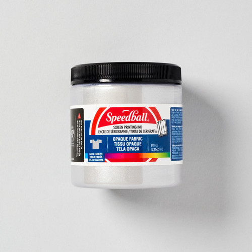  Speedball Opaque Fabric Screen Printing Ink 8oz Silver 