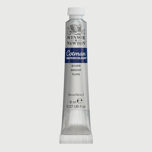  Winsor & Newton Cotman Watercolour Tube 8ml Silver 