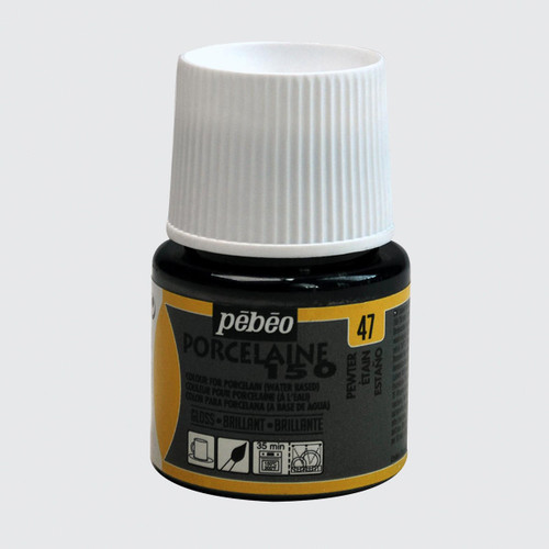  Pebeo Porcelaine 150 Paint 45ml Pewter 