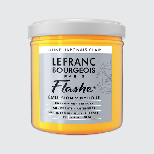  Lefranc and Bourgeois Flashe Vinyl Emulsion Paint 125ml Japanese Yellow Light 