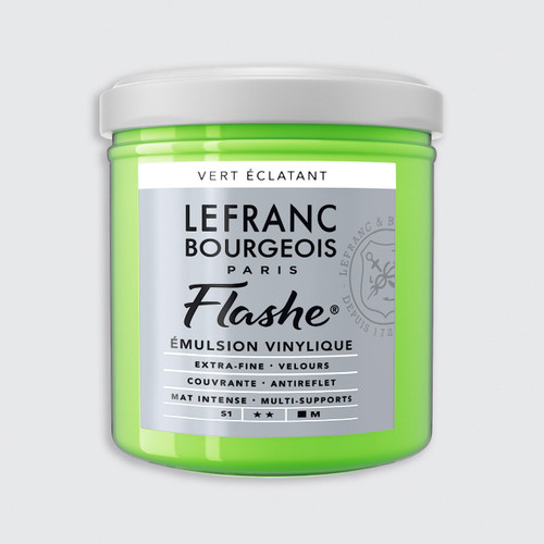  Lefranc and Bourgeois Flashe Vinyl Emulsion Paint 125ml Bright Green 