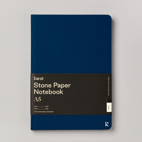  Karst Hardcover Lined Notebook 144gsm 144 Pages A5 Navy 