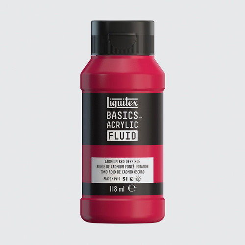  Liquitex Basics Acrylic Fluid 118ml Cadmium Red Deep Hue 