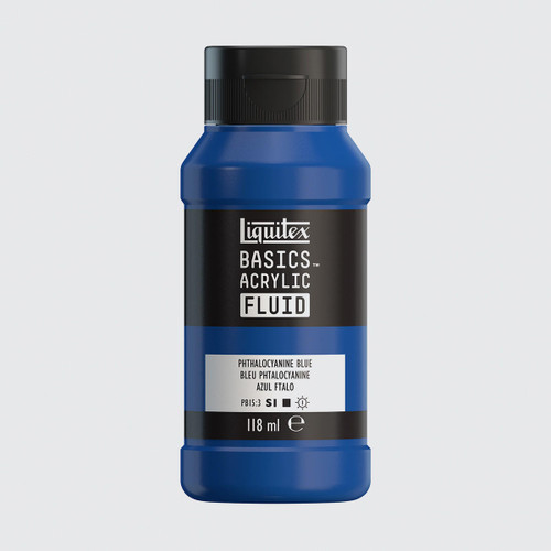  Liquitex Basics Acrylic Fluid 118ml Phthalocyanine Blue 