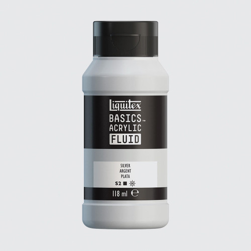  Liquitex Basics Acrylic Fluid 118ml Silver 