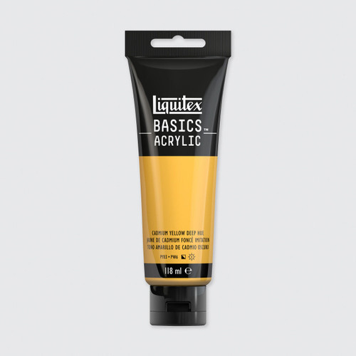  Liquitex Basics Acrylic Colour 118ml Cadmium Yellow Deep Hue 