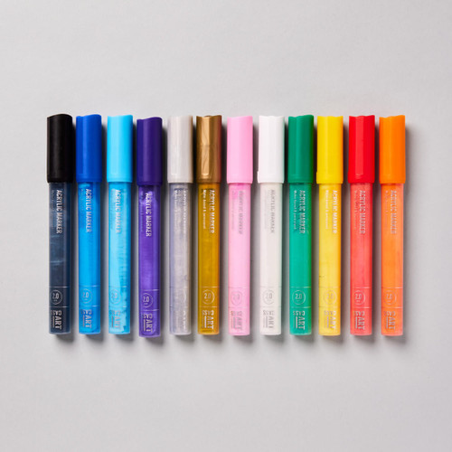 Cass Art Acrylic Markers Assorted Colours Set of 12 Cass Art