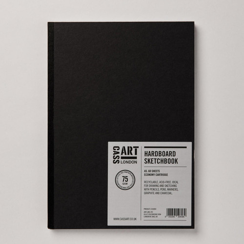 Cass Art Hardback Cartridge Black Sketchbook 75gsm 60 Sheets Cass Art