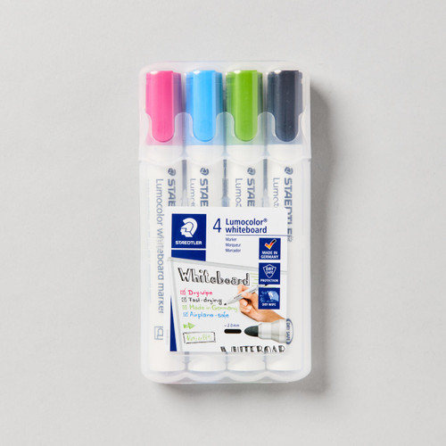  Lumocolor Whiteboard Marker Bullet Tip Assorted Colours Set of 4 