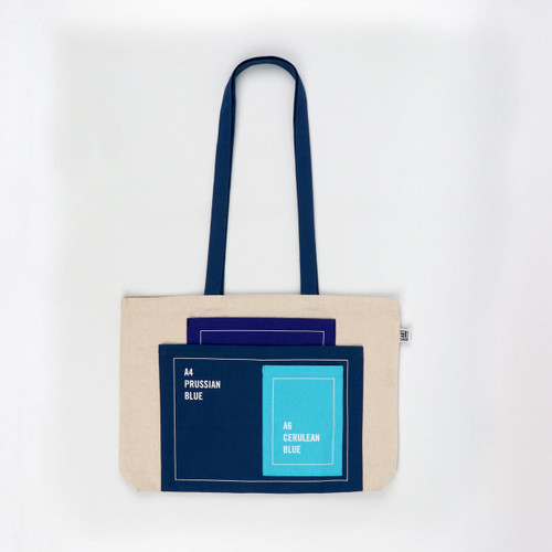  Cass Art x Pentagram Limited Edition Canvas Tote Bag Blue 