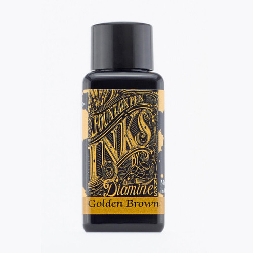  Diamine Fountain Pen Ink 30ml Golden Brown 