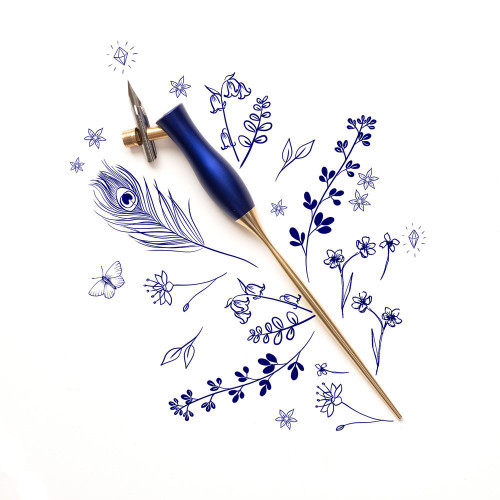  Tom's Studio Bloom Calligraphy Pen Oblique Bluebell 