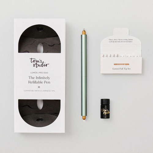  Tom's Studio Lumos Duotip Refillable Fineliner and Brush Pen Sage 