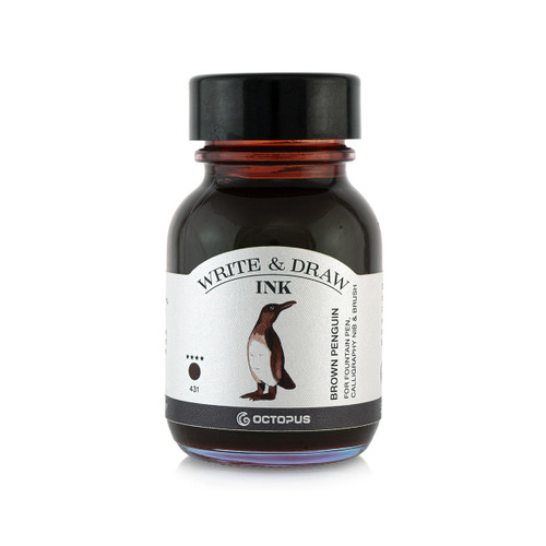  Octopus Fluids Write and Draw Ink 50ml 431 Brown Penguin 
