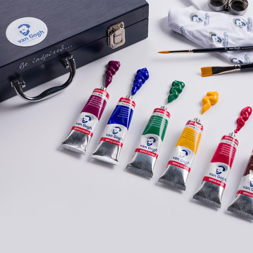 Van Gogh Acrylic Colour Wooden Box Inspiration 40ml Assorted Colours Set  54460.1743201456.386.513