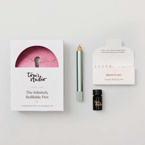  Tom's Studio Mini Lumos Refillable Fineliner and Brush Pen Sage 