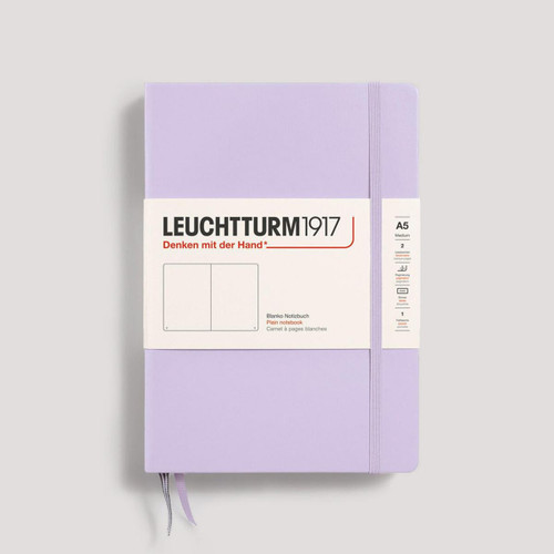 Leuchtturm1917 Notebook Plain 150gsm 112 Pages A5 Lilac 