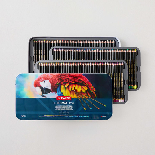 Derwent Chromaflow Tin Assorted Colours Set of 150 | Cass Art
