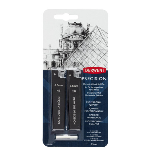  Derwent Mechanical Precision Pencil Refill 0.5mm Set of 2 