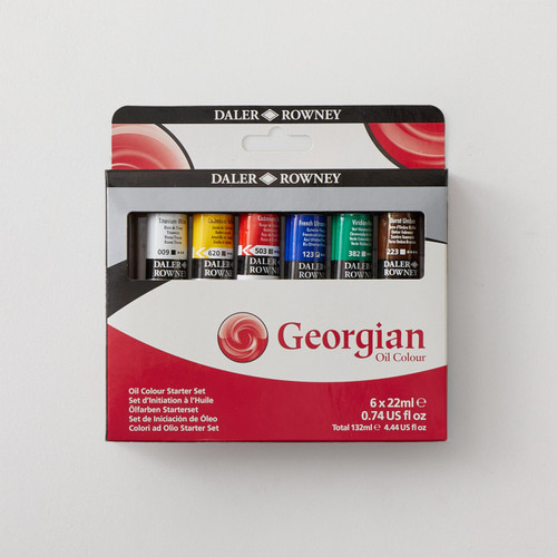  Daler Rowney Georgian Oil Starter 22ml Assorted Colours Set of 6 
