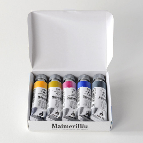  Maimeri Blu Artists' Watercolour Trial Collection 12ml Assorted Colours Set of 5 