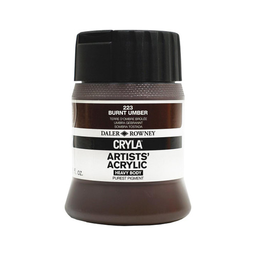  Daler Rowney Cryla Acrylic 250ml Burnt Umber 