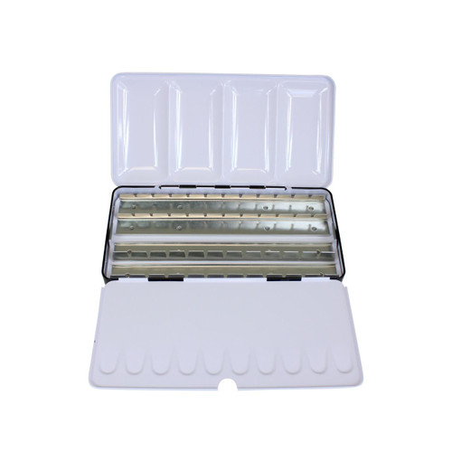 Global Lightweight Empty Metal Watercolour Tins to hold 48 x Half Pans or 28 Full Pans 