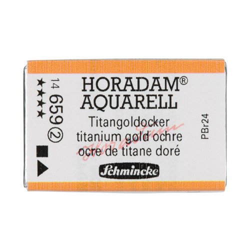  Schmincke Horadam Aquarell Watercolour Full Pan Titanium Gold Ochre (659) 