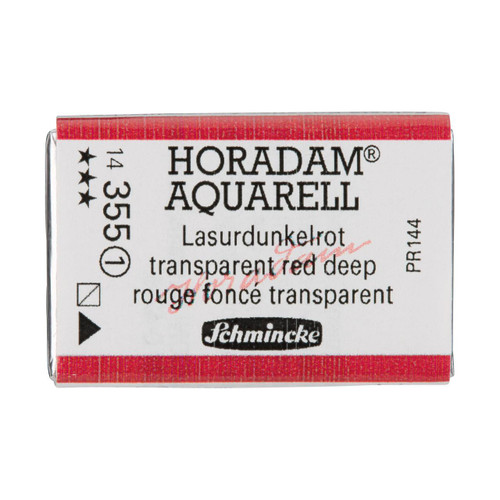  Schmincke Horadam Aquarell Watercolour Full Pan Transparent Red Deep (355) 