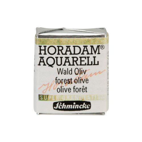  Schmincke Horadam Aquarell Super Granulation Watercolour Half Pan Forest Olive (941) 