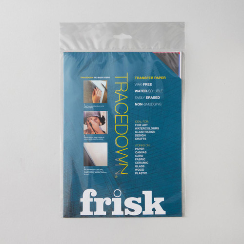  Frisk Tracedown Tracing Paper A4 Assorted Colours Pack of 5 