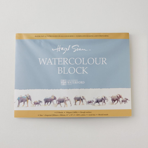 Hazel Soan Watercolour Block 15 Sheets 300gsm ROUGH 28 x 38cm 
