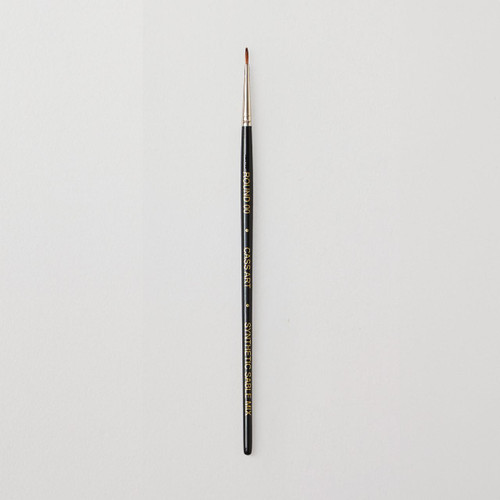  Cass Art Artists' Synthetic Sable Mix Short Handle Brush Round Size 2/0 