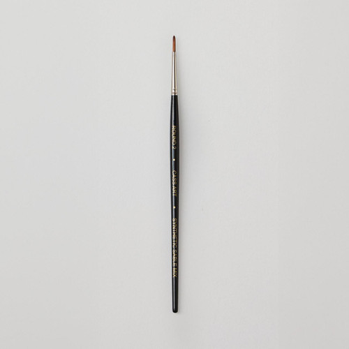  Cass Art Artists' Synthetic Sable Mix Short Handle Brush Round Size 2 
