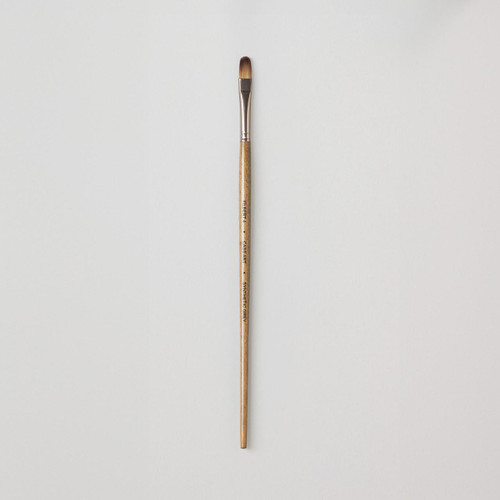  Cass Art Artists' Synthetic Grey Long Handle Brush Filbert Size 4 