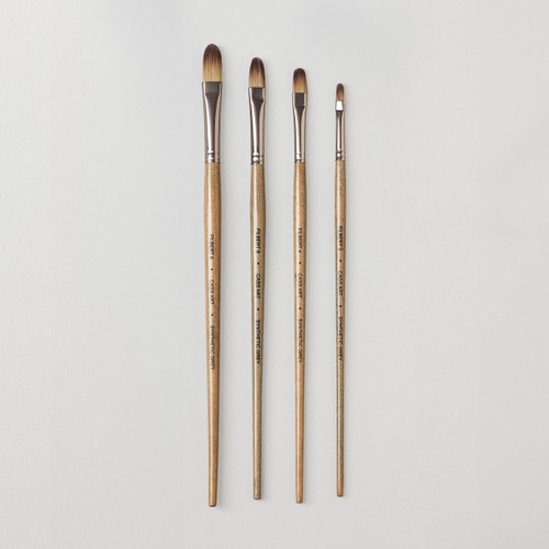  Cass Art Artists' Synthetic Grey Long Handle Brush Filbert 