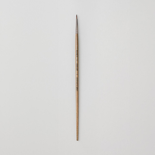  Cass Art Artists' Synthetic Grey Long Handle Brush Round Size 0 